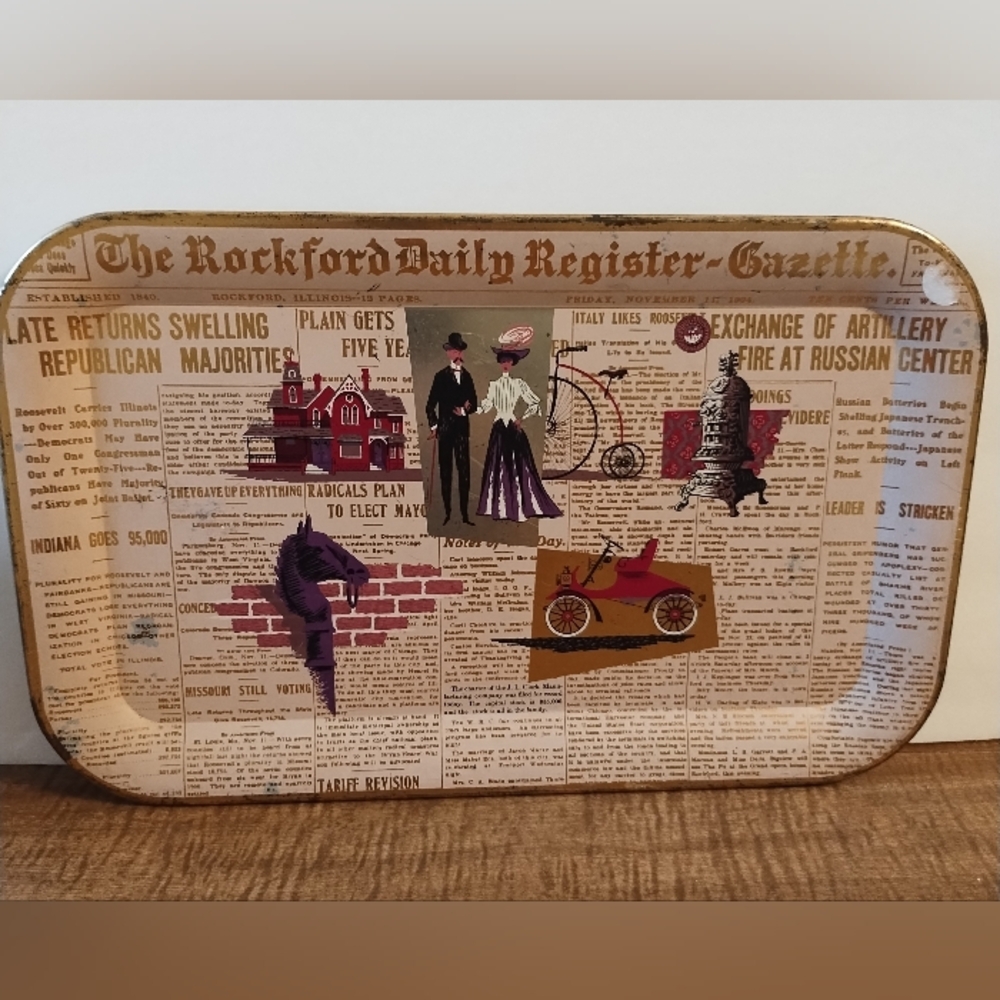 Vintage metal tray